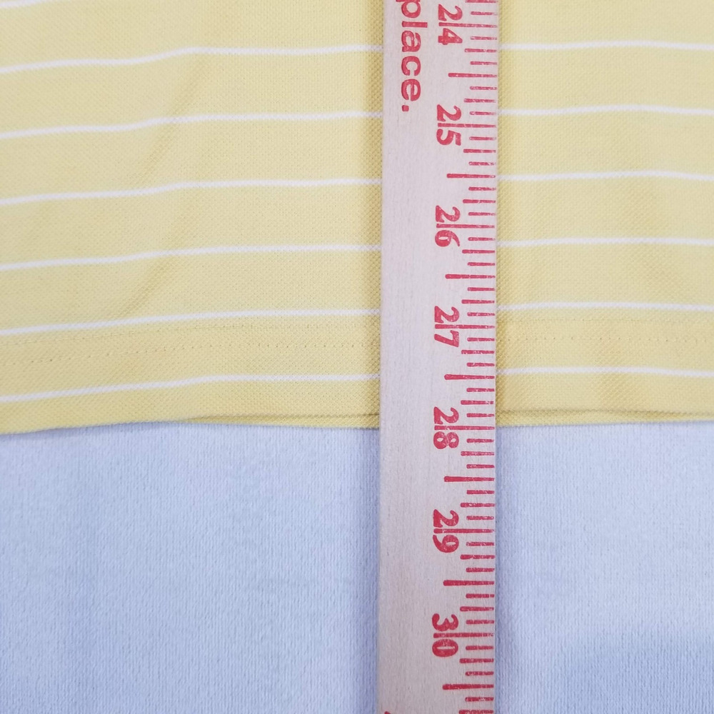 Masters Collection Polo Shirt Mens Medium Augusta National Yellow White Striped - Picture 7 of 10
